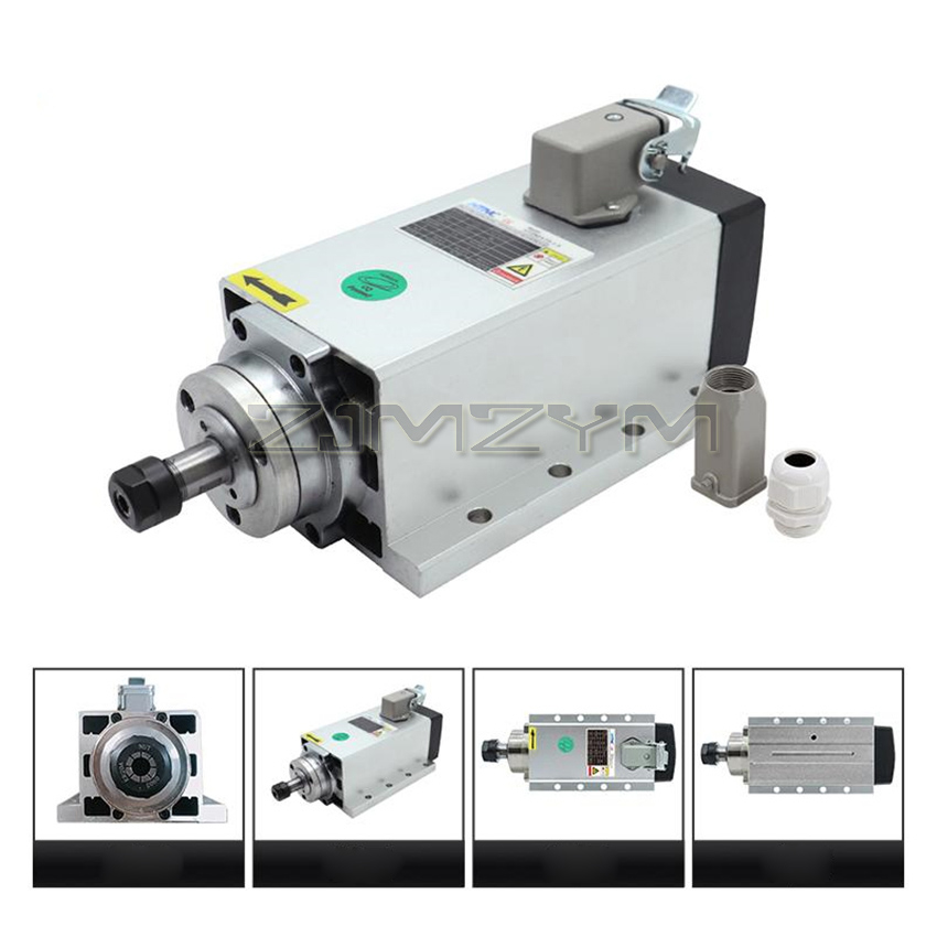 1.5KW  HIZ80x73-1.5 Square Air - Air Cooled 1.5Kw Spindle Motor Inverter 110V review and price