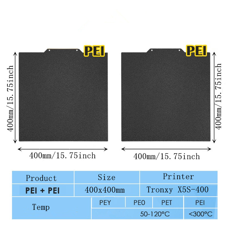 400x400mm Textured/Smooth PEI  - Cnc 3018 Pro Max Metal review and price